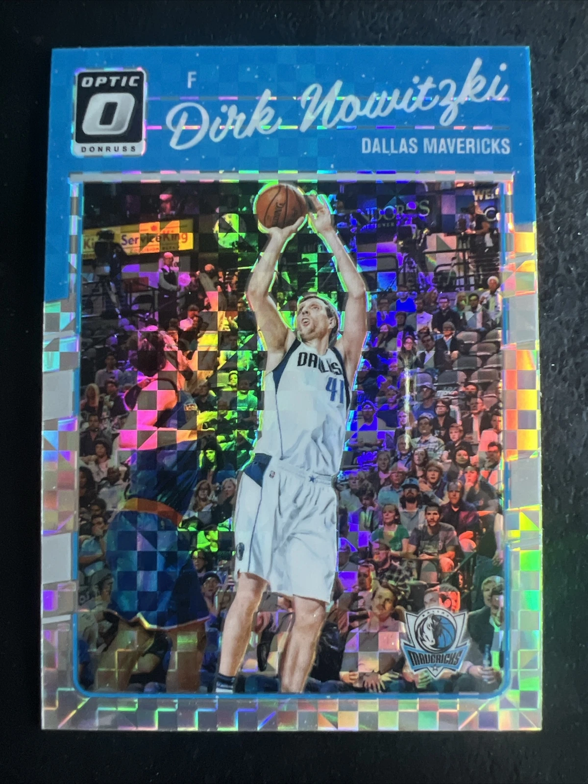 2016-17 Optic Dirk Nowitzki Checkerboard Prizm Card Rare