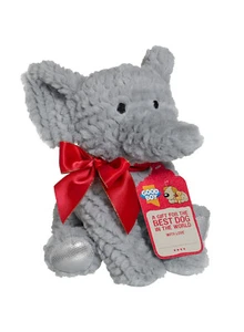 Good Boy Gift Elephant 10" Fluffy Squeaky Christmas Dog Toy Present - Picture 1 of 3