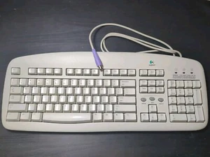 Vintage Logitech Y-SG13 867091-1100 Corded Deluxe Access Keyboard PS/2 - Picture 1 of 2