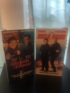 Rush Hour 1 & 2 VHS Movie Lot Action Comedy Classic Movies Pre-Owned - Picture 1 of 5