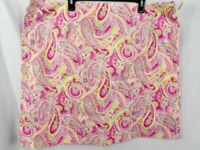 Jaclyn Smith Pink Paisley Cotton/Spandex Skirt NWT Size 24W - Image 1 of 4