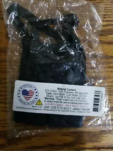 Einheitsgröße Maske für Erwachsene schwarz hergestellt in den USA - Bild 1 von 2