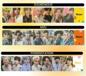 BTS Mantequilla Oficial Dibujo de la Suerte Tarjeta Fotográfica M2U POWER STATION SOUNDWAVE - Imagen 1 de 22