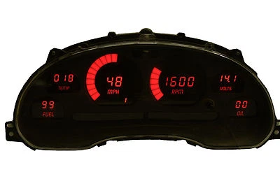 1994-2004 Ford Mustang Digital Dash Panel Red LED Gauges Lifetime Warranty USA! - Image 1 of 4