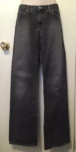 Pantalones de mezclilla Lucky Brand talla 8 corte bota ajuste relajado bolsillo púrpura joyas - Imagen 1 de 12