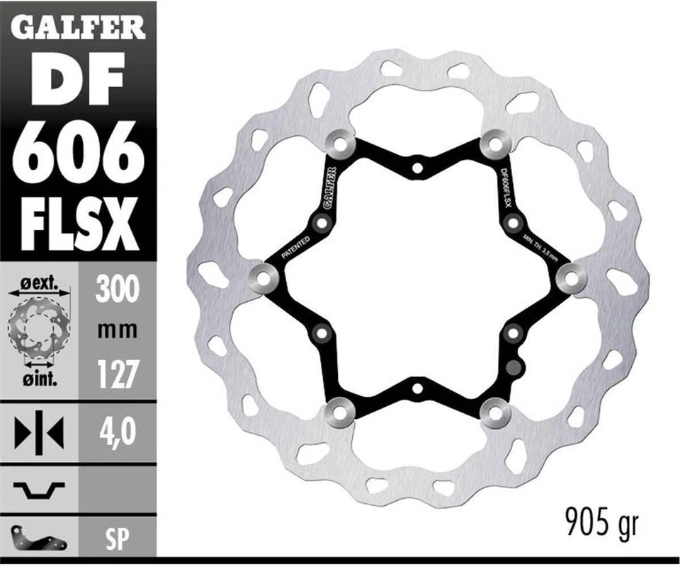 Galfer Front Brake Disc WAVE FLOAT OVRS STEEL 300X4 KTM 450 SXF FACTOR 2018 2023 - Imagem 1 de 1