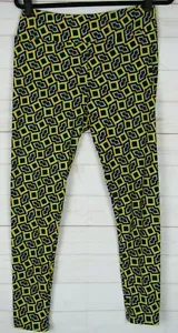LuLaRoe Women's Leggings Yellow, Black, Teal & Burgundy Size TC New - Picture 1 of 3