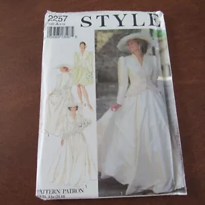 Style Sewing Pattern 2257 Wedding Gowns Jackets Skirts Size 8 to 18 Uncut FF - Picture 1 of 5