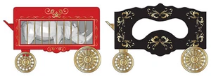 Micro-Trains MTL N-Scale Royal American Shows Circus Wagon 2-Pk #1 Red/Black - Picture 1 of 1