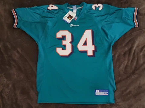 NWT Reebok 2002-2003 Ricky Williams Miami Dolphins NFL Jersey ~ Size 52 Cover
