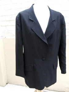 Smart jacket in pure silk Size 10/12 Black Lined In good condition. - Picture 1 of 1