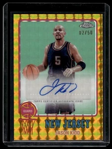 2024-25 Topps Chrome #73TA-JK Jason Kidd 1973 Auto Gold Geometric #/50 - Picture 1 of 2