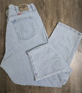 Wrangler Mens Jeans Bootcut 42x30 Light Wash Cotton 1097FXVVB Workwear - Picture 1 of 15