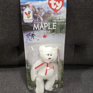 Ty Teenie Beanie Baby Maple The Bear With Rare Errors 1993, Oakbrook - Picture 1 of 5
