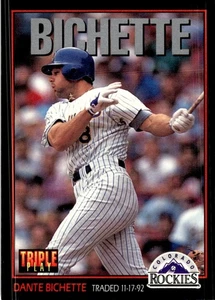1993 Triple Play Dante Bichette Colorado Rockies #154 - Picture 1 of 2