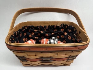 VINTAGE 1994 Longaberger Halloween Boo Basket w/Liner, Jack-O-Lantern Retired - Picture 1 of 10