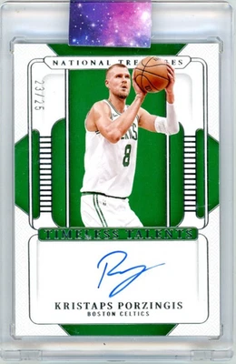 2024-25 National Treasures - KRISTAPS PORZINGIS on card auto /25 - image 1 of 2