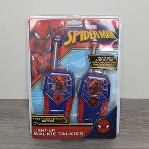 Marvel Spiderman Light Up Walkie Talkies Super Hero Avengers Two Way Radios NEW - Picture 1 of 4