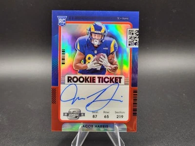 2021 Red Jacob Harris Rookie Auto /149 Los Angeles Rams #138 - Image 1 of 2