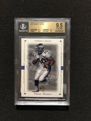 1999 Upper Deck SP Authentic TERRELL DAVIS #24 BGS GRADED 9.5 💎 GEM MINT 💎 A - Image 1 of 2