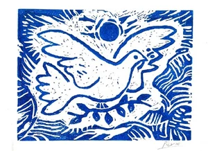 Pablo Picasso Original linocut hand signed printed from an original block - Picture 1 of 8