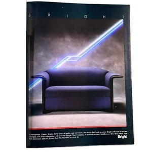 Anuncio impreso de muebles contemporáneos brillantes 1988 8,5x11 diseño de interiores vintage años 80 - Imagen 1 de 1