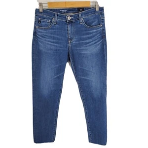 AG Adriano Goldschmied The Prima Blue Jeans Cigarette Crop Raw Hem Gr. 27 - Bild 1 von 3