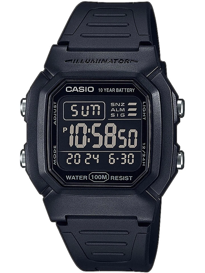 Casio W-800h-1bves Collezione Uomo 37mm 10atm