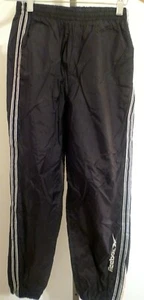 Boys BLACK REEBOK Track Sweat Pants Youth M Elastic Waist Nylon Mesh Lined - Picture 1 of 5