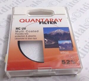 52mm Quantaray Multi-Coated UV Protection Glass Lens Filter Safety Japan 52 mm
