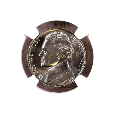 1977-D Jefferson níquel NGC MS66 5FS - Imagem 1 de 4