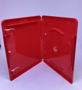 50 NEW HIGH QUALITY 14MM BLU-RAY RED GAME CASE, BLU-RAY LOGO ONLY, BR-RED - Picture 1 of 2