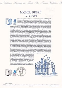 Document philatélique 1er jour 19- 1998 Michel Debré Politique - Imagen 1 de 1