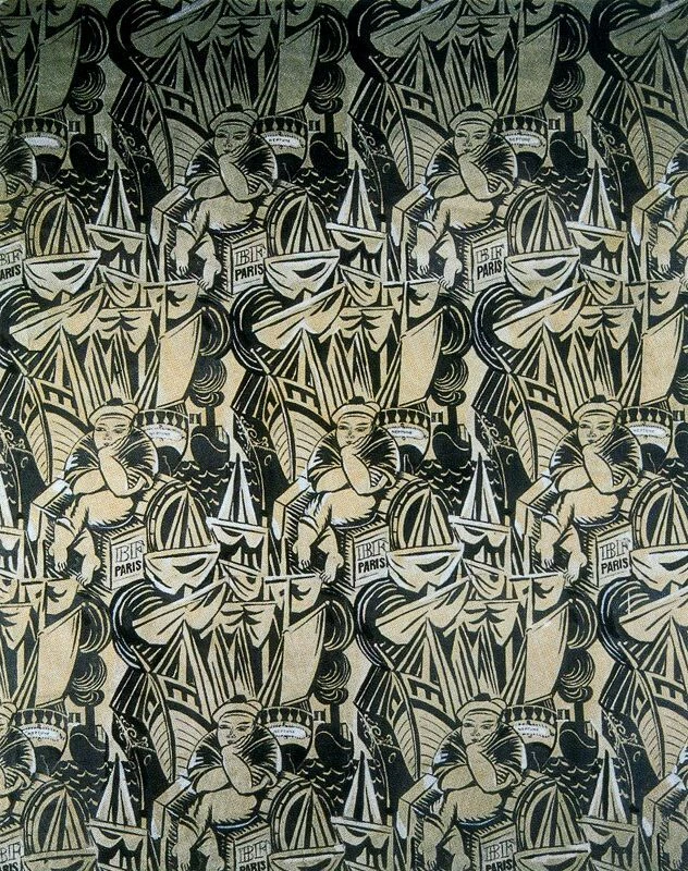 Design Raoul Dufy para tecido 1912 17"x 22" impressão de arte de arquivo - Imagem 1 de 1