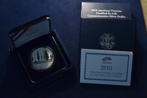 2010 American Veterans Disabled for Life Commemorative Silver $1 Proof Coin Cover