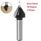 Versatile 8mm Shank 60 Degree V Shape Cutter for Acrylic and MDF Trimming
