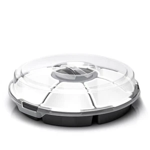 2x Snackschale Servierplatte Servierschalen Set mit Deckel Snackteller 32cm - Bild 1 von 6
