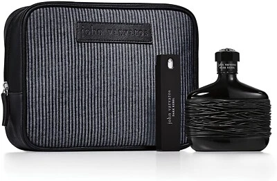 John Varvatos Dark Rebel para Hombres EDT Spray 4.2 OZ + Mini Spray + Bolsa - Juego de Regalo Foto 1 de 2