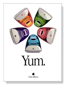 Apple ‘YUM’ Poster • 11x14" •  H Q Replica • Available Framed •  Collectible !!! - Picture 1 of 9