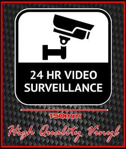 PEGATINA DE SEÑAL DE ADVERTENCIA CCTV 24 HORAS VIDEOVIGILANCIA TOTALMENTE NUEVA ESTILO 7 - Imagen 1 de 1