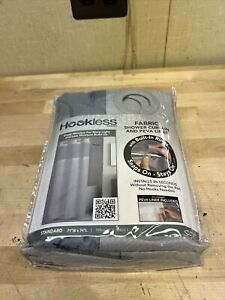 Hookless Shower Curtain With Liner Frost Gray Color 71W X 74L