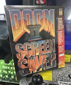 Vintage 1995 id Software Doom II PC Screen Saver GT Interactive BRAND NEW SEALED - Picture 1 of 10