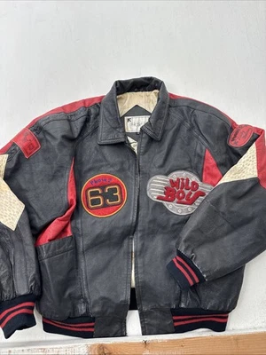 Chaqueta de Cuero Hip Hop Nueva Ola Wild Boy De Colección Fase 2 Talla M (Sin Pestaña con Cremallera) Foto 1 de 4