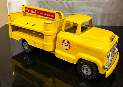Винтажный грузовик для доставки Coca Cola 15 дюймов Moline Pressed Steel Buddy L GMC 550 - Изображение 1 из 4