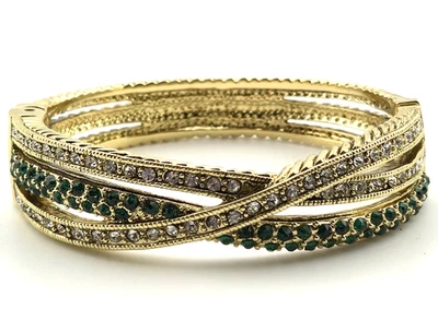 HEIDI DAUS Classic Kiss Crystal Deco Bracelet - Green / Small #53 - Image 1 of 4