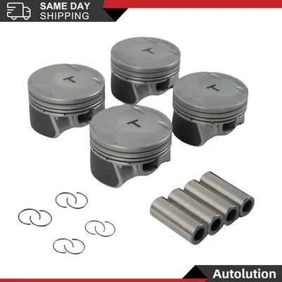4-Piece Piston Kit FOR 2009-2023 Hyundai Sonata, Elantra, Veloster Foto 1 de 4
