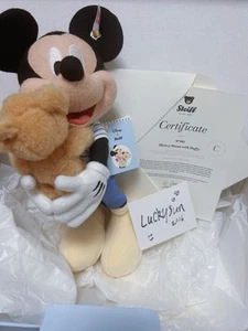 Disney X Steiff Mickey Mouse and Duffy Wool Motable Bear Limited Edition NEW - Picture 1 of 6