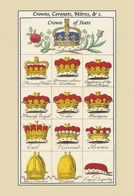 Crowns, Coronets and Mitres Hugh Clark Poster Print - Image 1 of 2