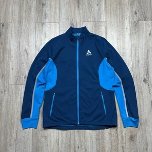 Odlo Aeolus Pro Windproof Softshell Jacket Outdoor Hiking Blue Mens Size XXL - Picture 1 of 9