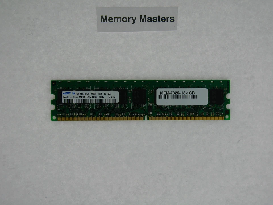 MEM-7825-H3-1GB Approvato (1x1GB) Dram Memoria per Cisco Mcs 7825-H3 - Immagine 1 di 1